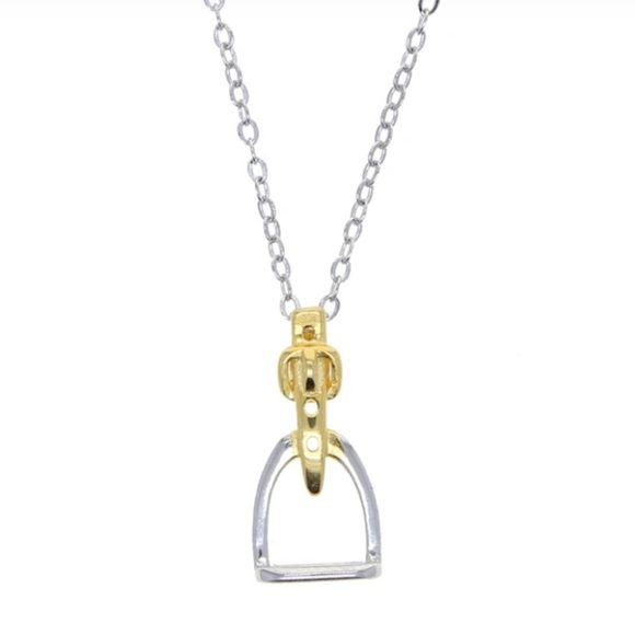Sterling Silver Stirrup Pendant Necklace, Horse bit, Snaffle, D R… - Picture 8 of 13
